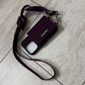 Baggallini Dark Purple Phone Case with Strap..RFID
NWT